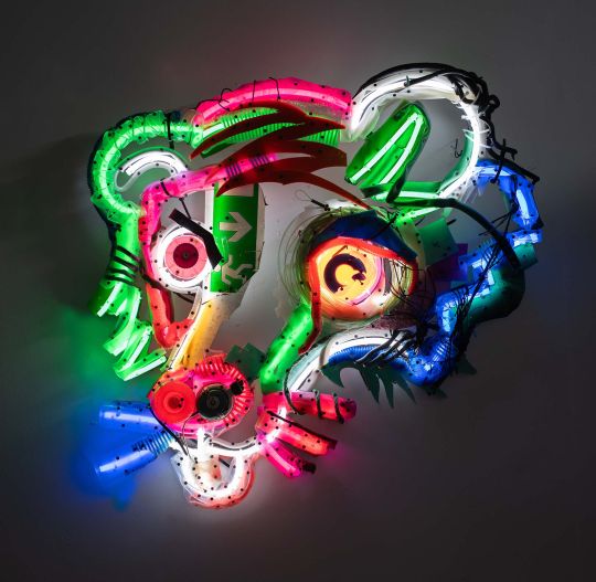Photo de l'oeuvre « Lighted Badger (version ON) » de Bordalo II