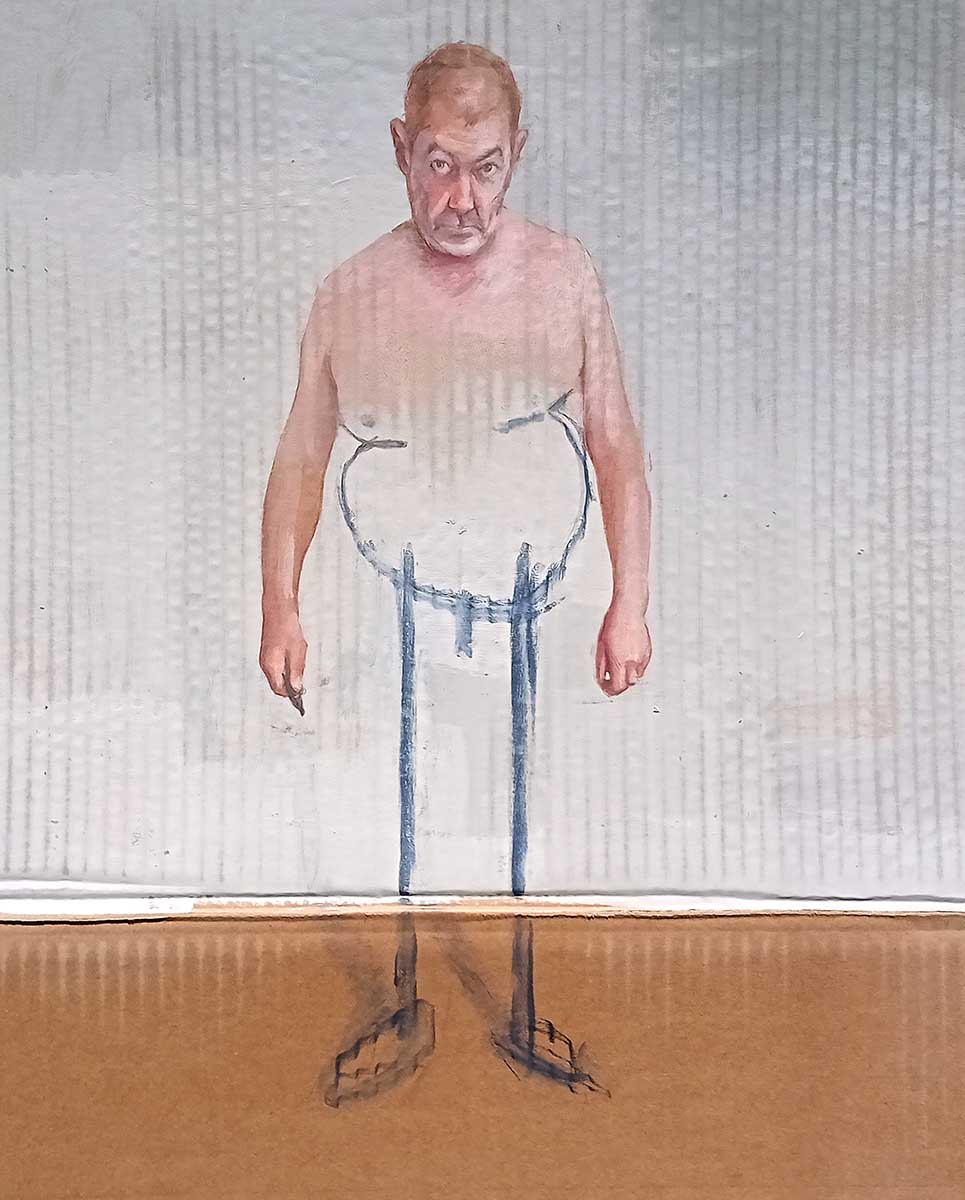 Oeuvre sur carton de Philippe Hérard, visuel de son exposition chez Mathgoth en 2026